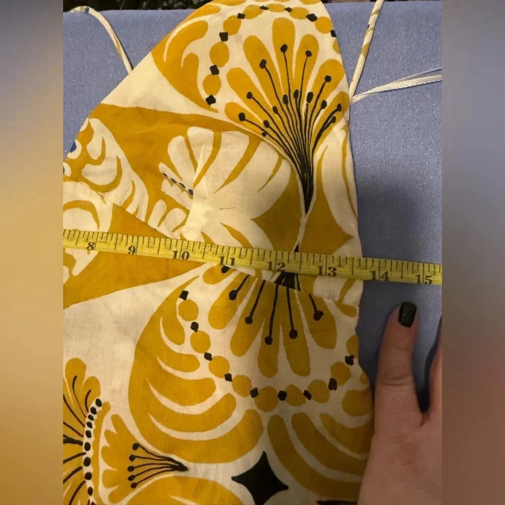 NWT Zara Yellow and White Patterned Women's Dress - Picture 7 of 7